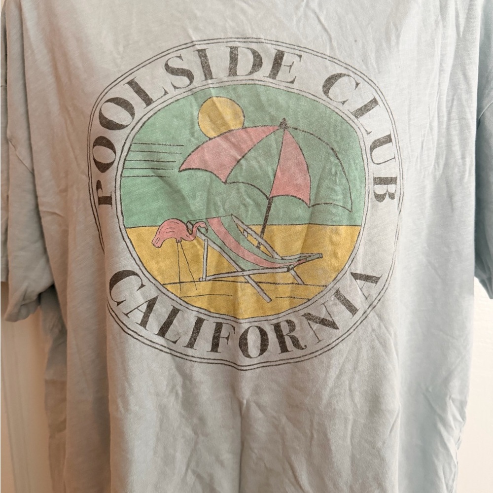 American Eagle Outfitters Light Blue Graphic Tee - Picture 3 of 6